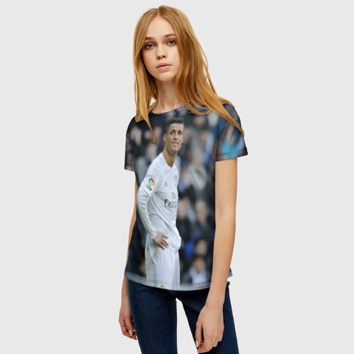 Женская футболка 3D Cristiano Ronaldo - фото 3