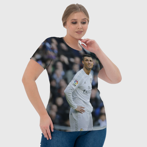 Женская футболка 3D Cristiano Ronaldo, цвет 3D печать - фото 6