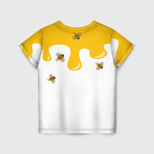 Детская футболка 3D Медведь в мёде, цвет 3D печать - фото 2