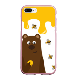 Чехол для iPhone 7Plus/8 Plus матовый Медведь в мёде