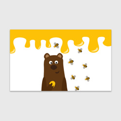 Бумага для упаковки 3D Медведь в мёде