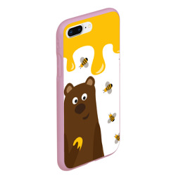 Чехол для iPhone 7Plus/8 Plus матовый Медведь в мёде - фото 2