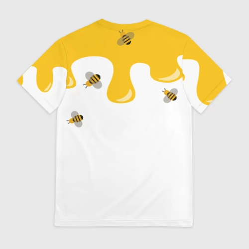 Мужская футболка 3D Медведь в мёде - фото 2
