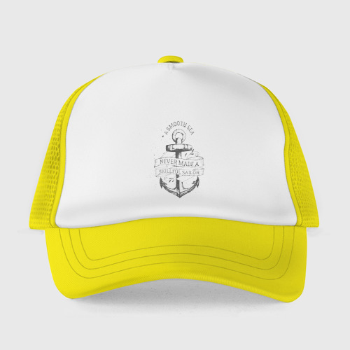 Детская кепка тракер Гладкое море, цвет желтый - фото 2