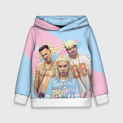 Детская толстовка 3D Die Antwoord 8, цвет белый