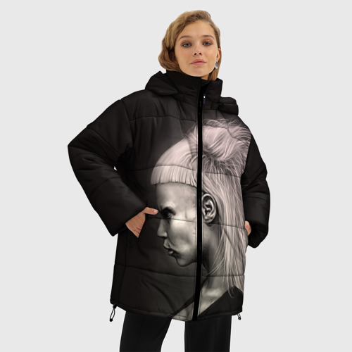 Женская зимняя куртка Oversize Die Antwoord 6, цвет светло-серый - фото 3