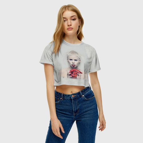 Женская футболка Crop-top 3D Die Antwoord, цвет 3D печать - фото 4