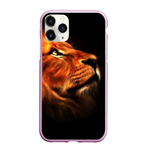 Чехол для iPhone 11 Pro Max матовый Lion, цвет розовый