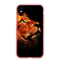 Чехол для iPhone XS Max матовый Lion