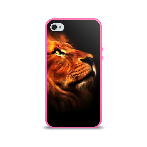 Чехол для Apple iPhone 4/4S силиконовый глянцевый Lion Фото 01 Чехол для Apple iPhone 4/4S силиконовый глянцевый Lion Фото 01