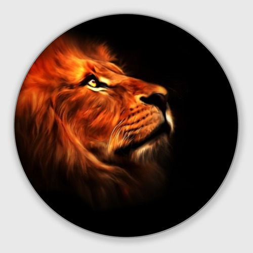 Круглый коврик для мышки Lion