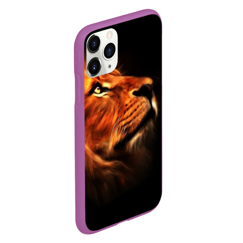 Чехол для iPhone 11 Pro матовый Lion, цвет фиолетовый - фото 3