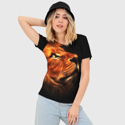 Женская футболка 3D Slim Lion - фото 2