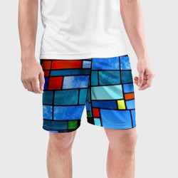 Мужские шорты спортивные Мозаичная абстракция - фото 2