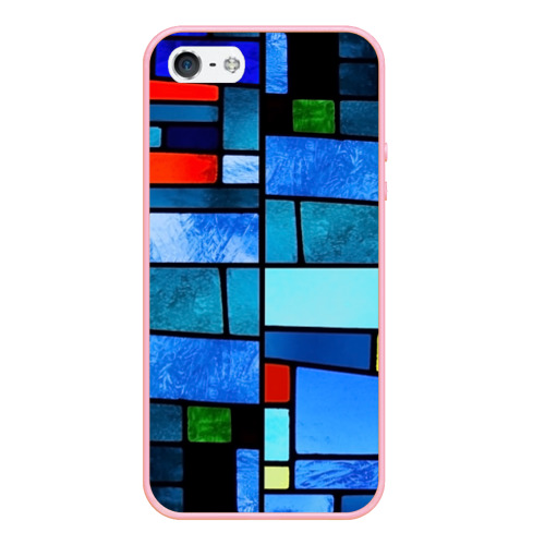 Чехол для iPhone 5/5S матовый Мозаичная абстракция, цвет баблгам