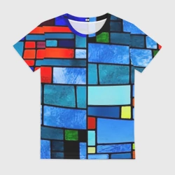 Женская футболка 3D Мозаичная абстракция