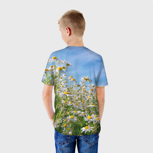 Детская футболка 3D Ромашковый рай, цвет 3D печать - фото 4