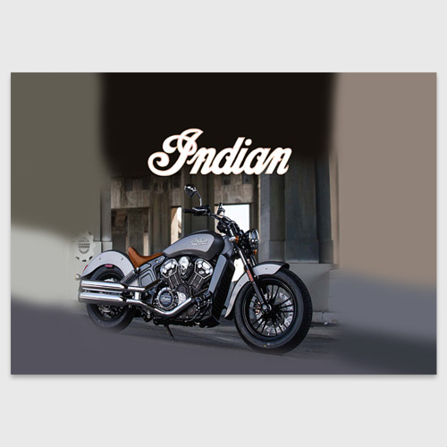 Поздравительная открытка Indian 8, цвет белый