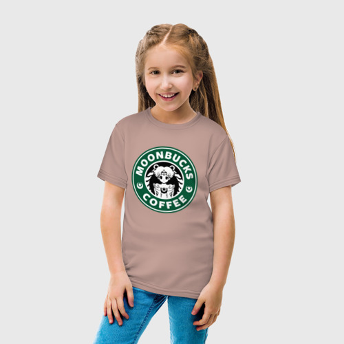 Детская футболка хлопок Сейлор Мун. Старбакс, цвет пыльно-розовый - фото 5