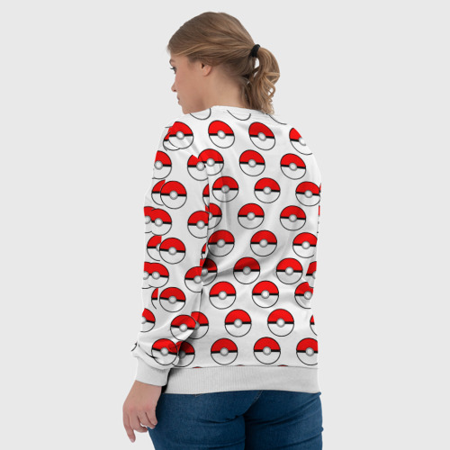 Женский свитшот 3D Pokemon Pokeball, цвет 3D печать - фото 7