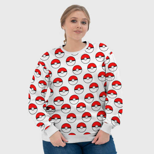 Женский свитшот 3D Pokemon Pokeball, цвет 3D печать - фото 6