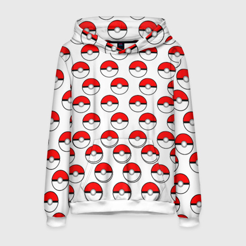 Мужская толстовка 3D Pokemon Pokeball, цвет белый