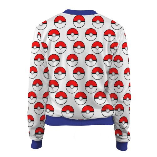 Женский бомбер 3D Pokemon Pokeball, цвет синий - фото 2