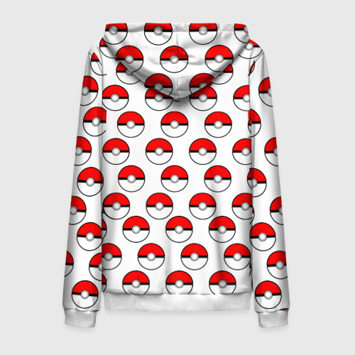 Мужская толстовка 3D на молнии Pokemon Pokeball, цвет белый - фото 2