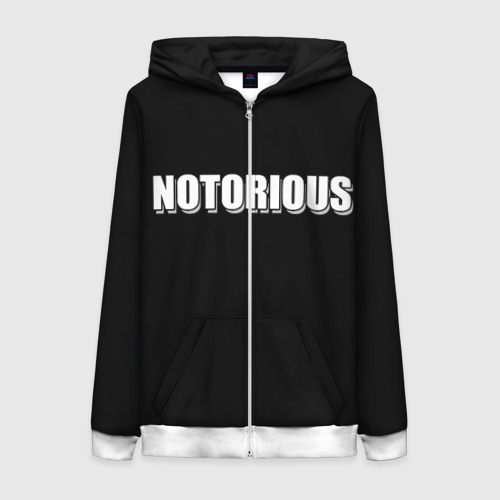 Женская толстовка 3D на молнии NOTORIOUS