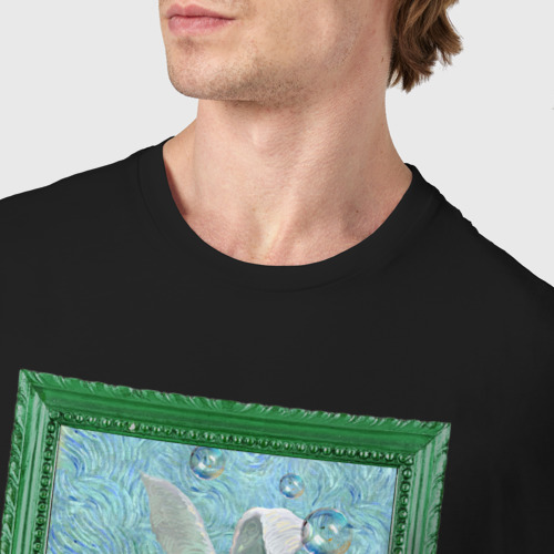 Мужская футболка хлопок Детство Ван Гога, цвет черный - фото 6