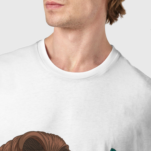Мужская футболка хлопок Забавные профессии 2, цвет белый - фото 6