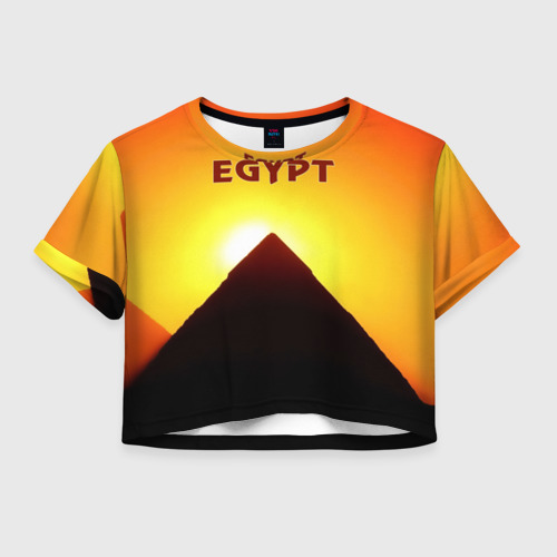 Женская футболка Crop-top 3D Egypt, цвет 3D печать