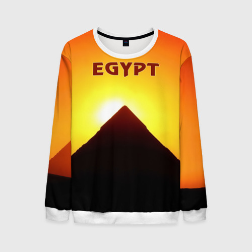 Мужской свитшот 3D Egypt, цвет белый