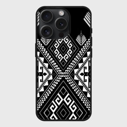 Чехол силиконовый для Apple iPhone 15 Pro Мax матовый Индейские мотивы