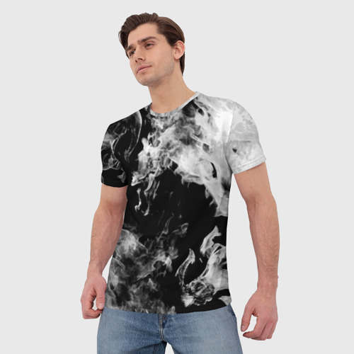 Мужская футболка 3D Дым, цвет 3D печать - фото 3