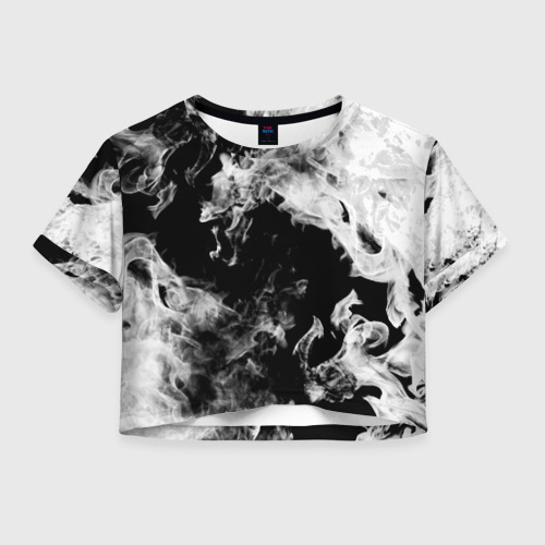 Женская футболка Crop-top 3D Дым Фото 01 Женская футболка Crop-top 3D Дым Фото 01