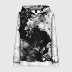 Женская толстовка 3D на молнии Дым