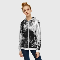 Женская толстовка 3D на молнии Дым - фото 2