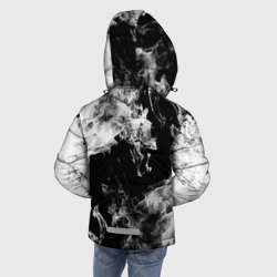 Куртка с принтом Дым для любого человека, вид сзади №2. Цвет основы: черный