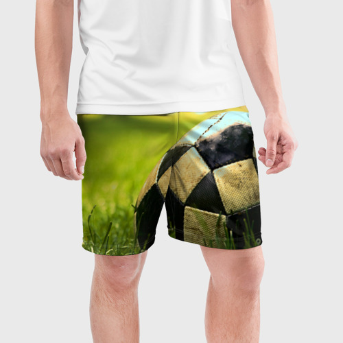 Мужские шорты спортивные Футбол, цвет 3D печать - фото 3