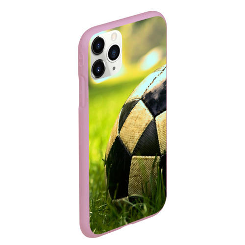 Чехол для iPhone 11 Pro Max матовый Футбол, цвет розовый - фото 3