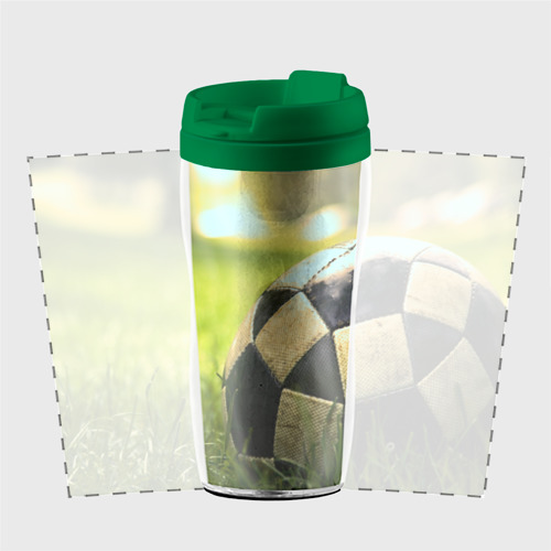 Термокружка-непроливайка Футбол, цвет зеленый - фото 2