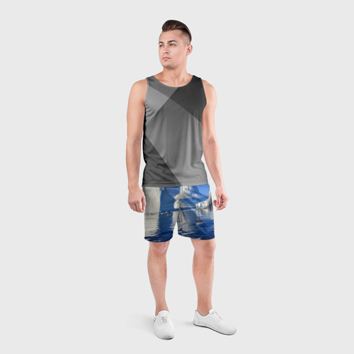 Мужские шорты спортивные Айсберг, цвет 3D печать - фото 4