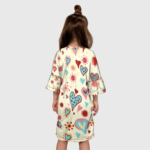 Детское платье 3D Сердечный орнамент 2 - фото 5