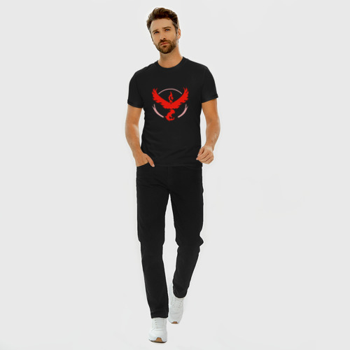 Мужская футболка хлопок Slim VALOR Pokemon GO, цвет черный - фото 5