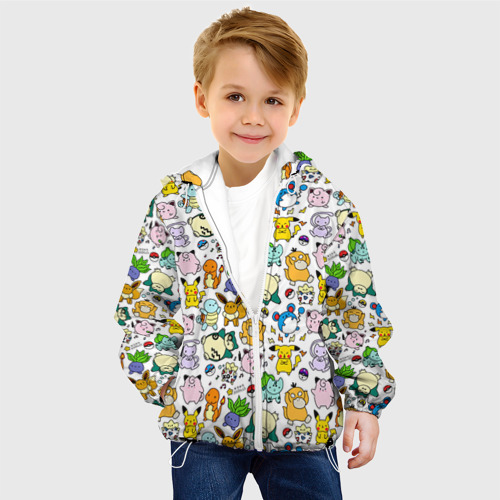Детская куртка 3D Покемон 1, цвет белый - фото 3