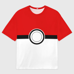 Женская футболка oversize 3D Покеболл 4