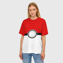 Женская футболка oversize 3D Покеболл 4 - фото 2