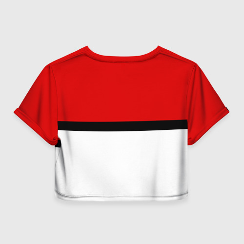 Женская футболка Crop-top 3D Покеболл 4, цвет 3D печать - фото 2