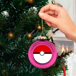 Ёлочный шар стеклянный/пластиковый Покеболл 4 - фото 2